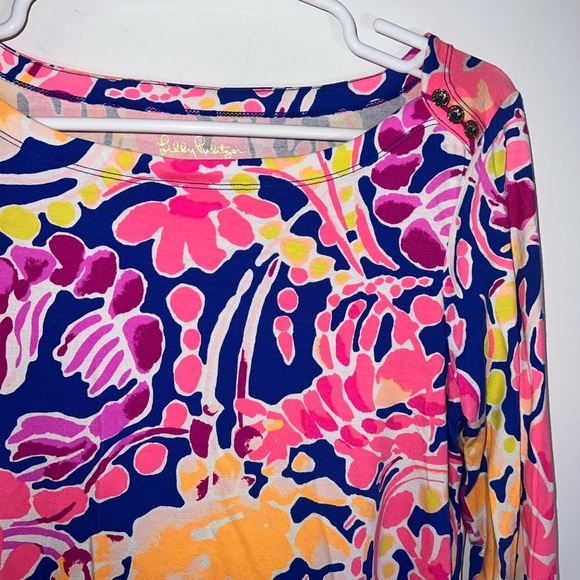 Lilly Pulitzer Sophie Dress in Brilliant Blue Catch And Release Medium - Picture 5 of 14